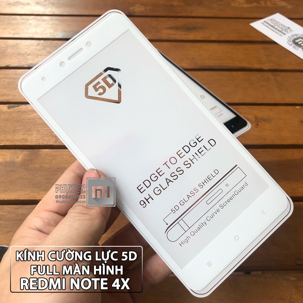 Kính cường lực 5D cho Xiaomi Redmi Note 4X (NOTE 4 CHIP 625) CAO CẤP Full màn hình