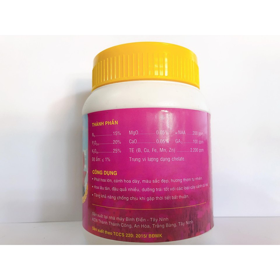 PHÂN BÓN LÁ ĐẦU TRÂU MK 901 phân bón npk 15-20-25 DƯỠNG HOA LÂU TÀN hũ 400g