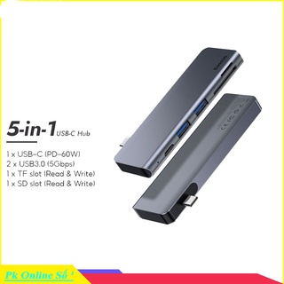 Hub chuyển đổi 5 trong 1 dành cho Máy tính (Thunderbolt 3 / Dual Type C to USB 3.0 / HDMI / Type C)