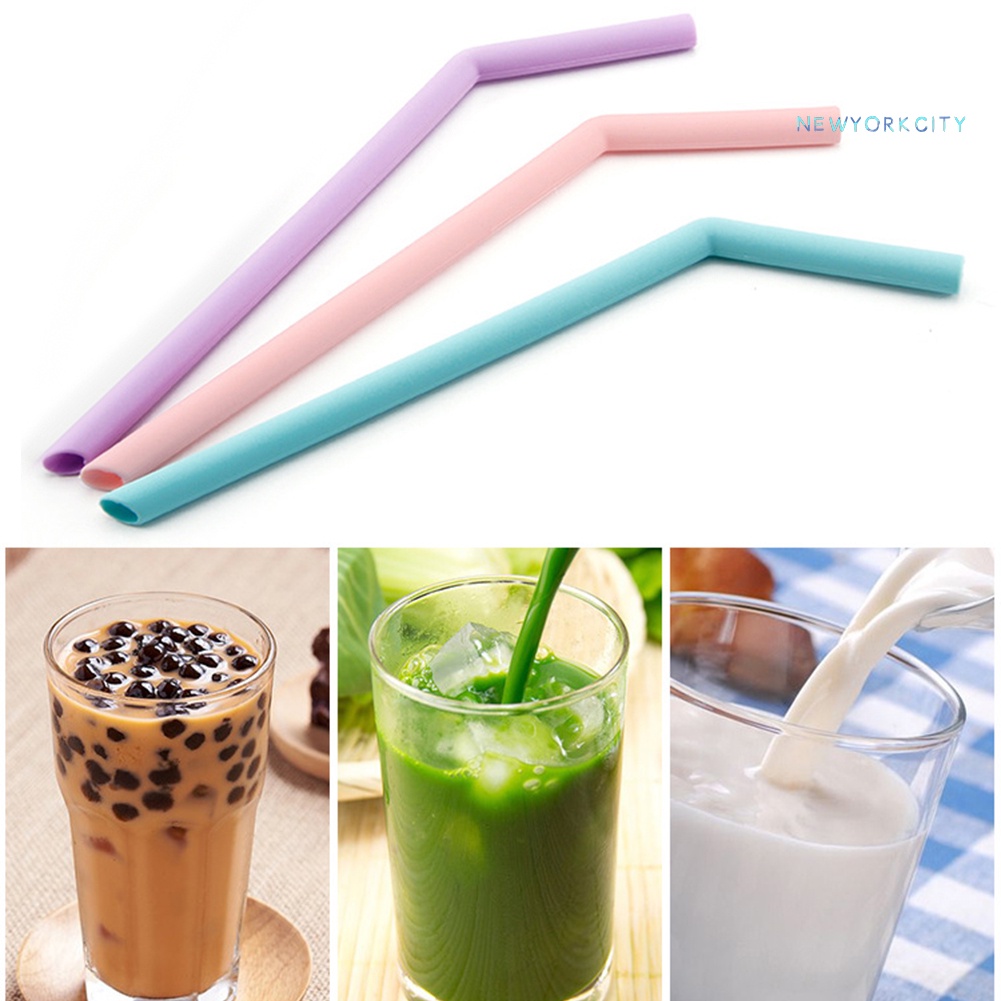 Ống Hút Silicone Cong Tái Sử Dụng Được