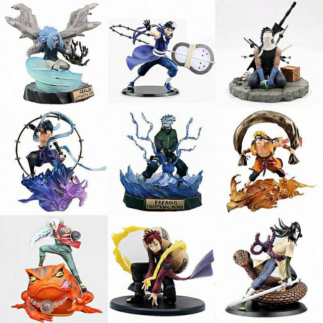 Mô hình Figure Naruto Shippuden Obito Hidan Sasuke Kakashi Orochimaru Garra Zabuza Jiraiya Naruko - Kunder Shop