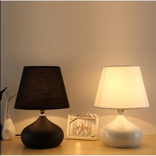 Đèn ngủ để bàn phong cách hiện đại Trắng Đen nhiều kiểu dáng - F20Beauty - Bảo hành 1 năm