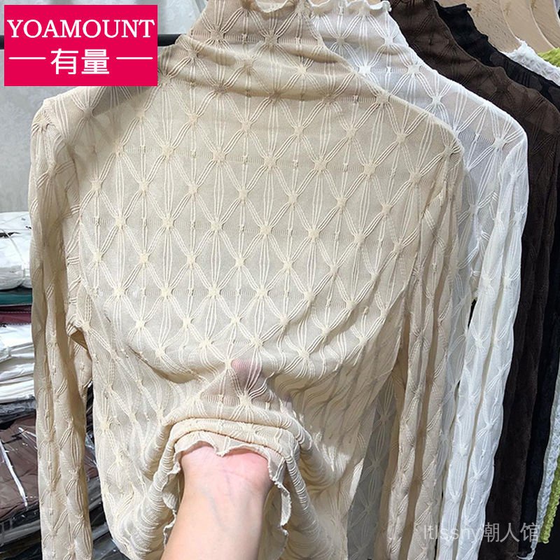 Áo Kiểu Chiffon Cổ Cao Tay Dài Phối Ren Thời Trang Mùa Thu Dành Cho Nữ Trong 14 Ngày