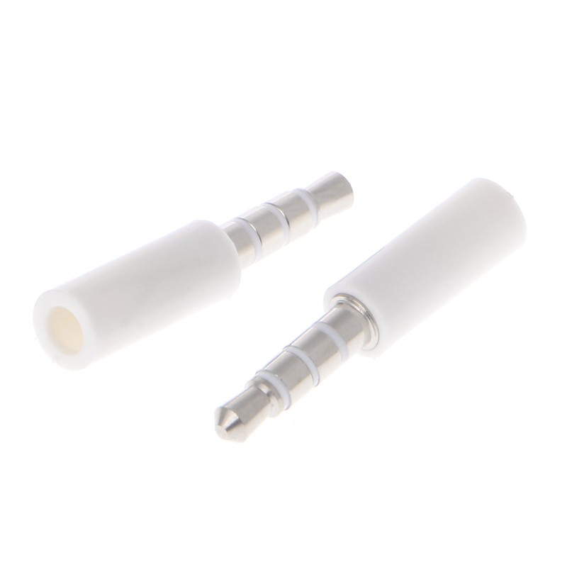 WER 10x Gold Plated 4 Pole 3.5mm Male Stereo Earphone Headphone Jack Plug Soldering