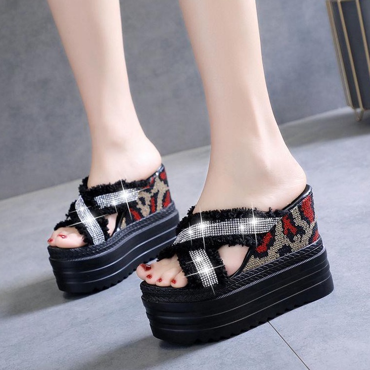 Dép Đế Bằng/Đế Dày Tăng Chiều Cao 12cm Thời Trang Dành Cho Bạn Nữ