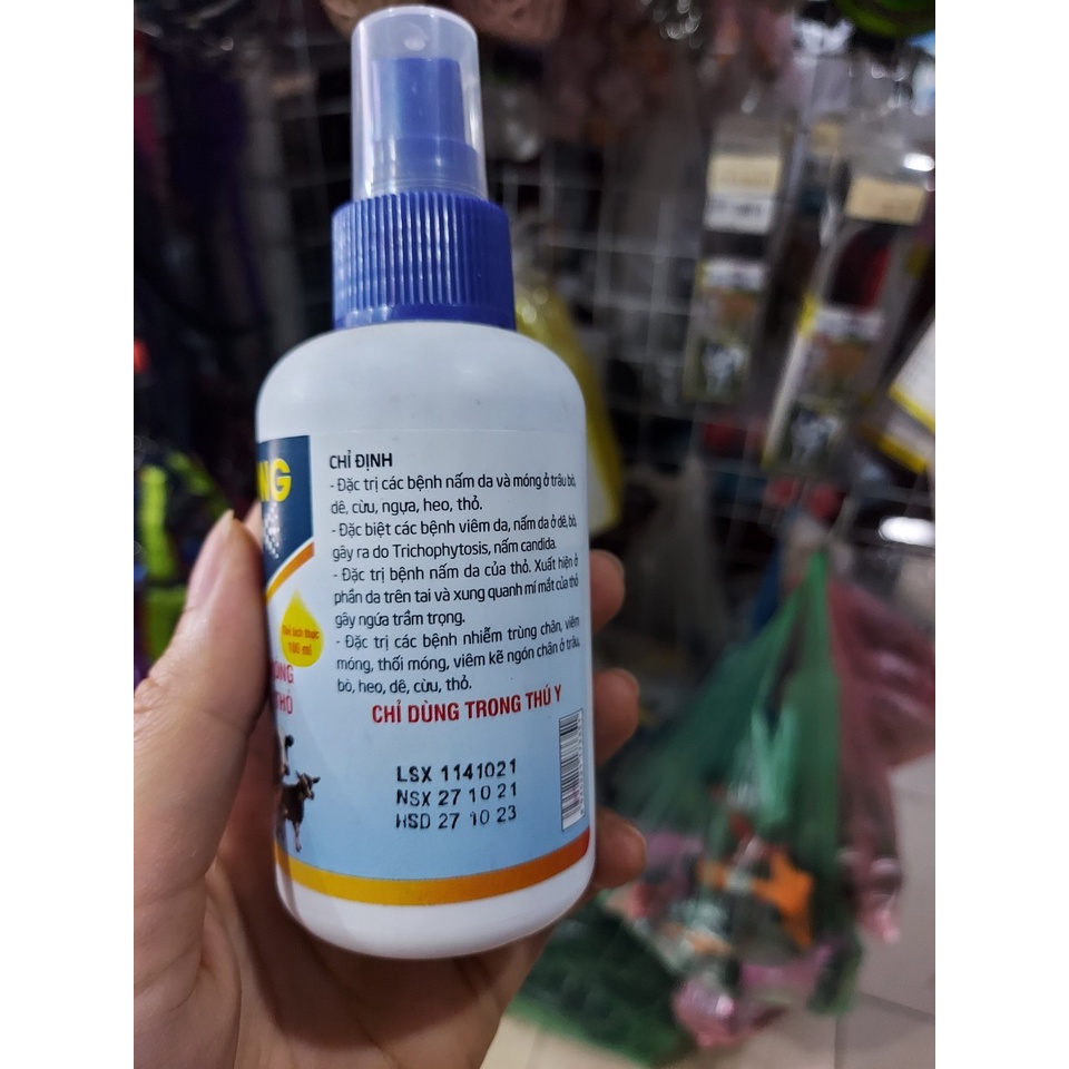 DAMONG spray nấm da cho thú cưng 100ml
