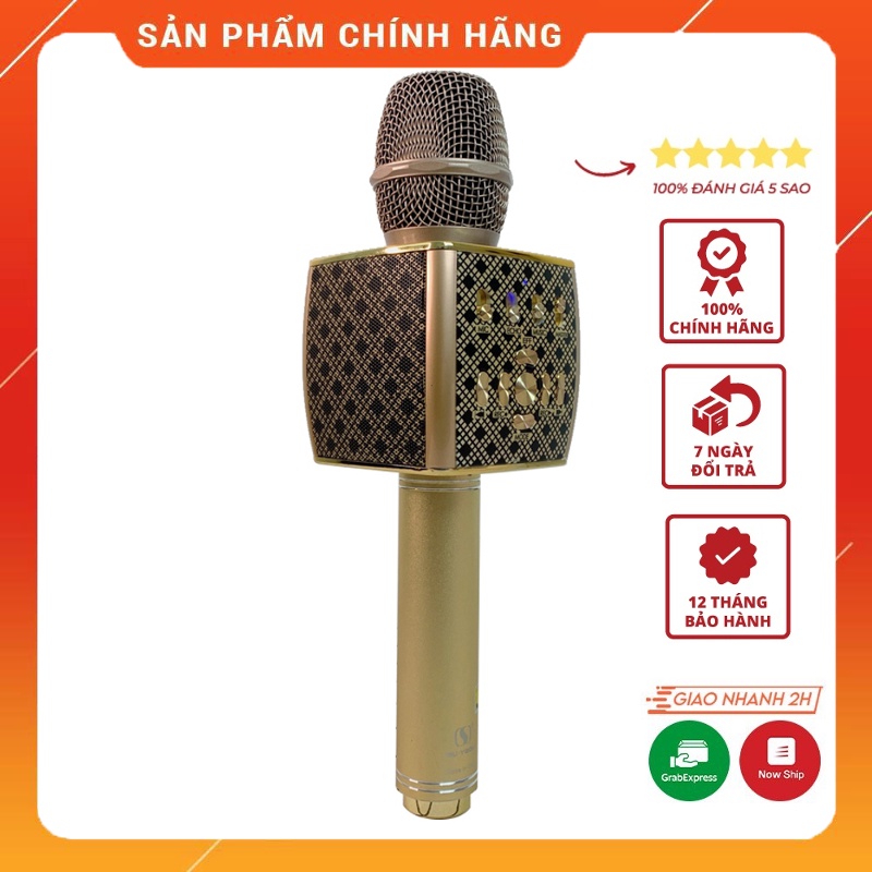 Mic Karaoke YS95 Cao Cấp- Micro Bluetooth YS-95 Tích Hợp Loa Bass Hay Không Dây, Livestream Hỗ Trợ Thẻ Nhớ, USB