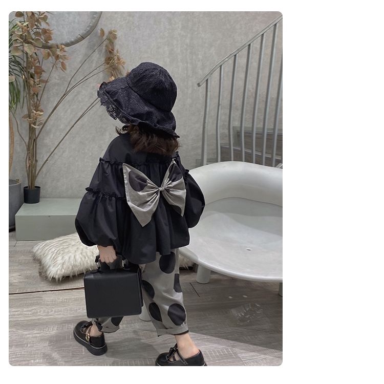 Set Áo Tay Phồng Kèm Quần Thời Trang Cho Bé Gái 1-8 Tuổi