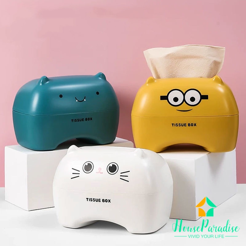 Hộp đựng khăn giấy họa tiết hoạt hình sáng tạo trang trí nhà cửa 2022