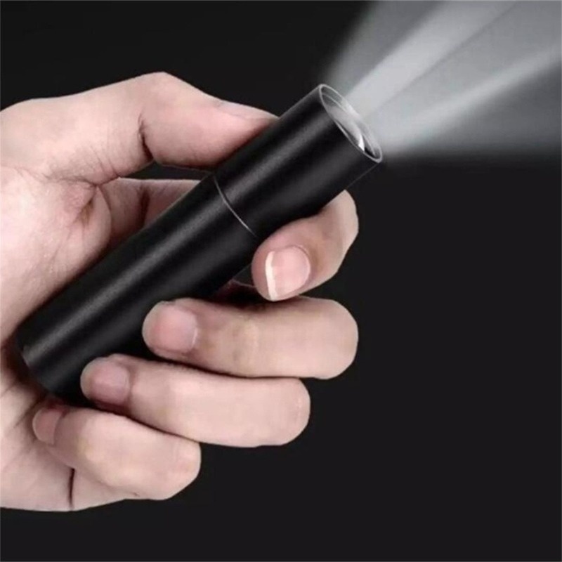 Đèn Pin LED Mini Vỏ Hợp Kim Nhôm Nhiều Màu 3 Chế Độ Sáng Khẩn Cấp Có Thể Sạc Lại USB