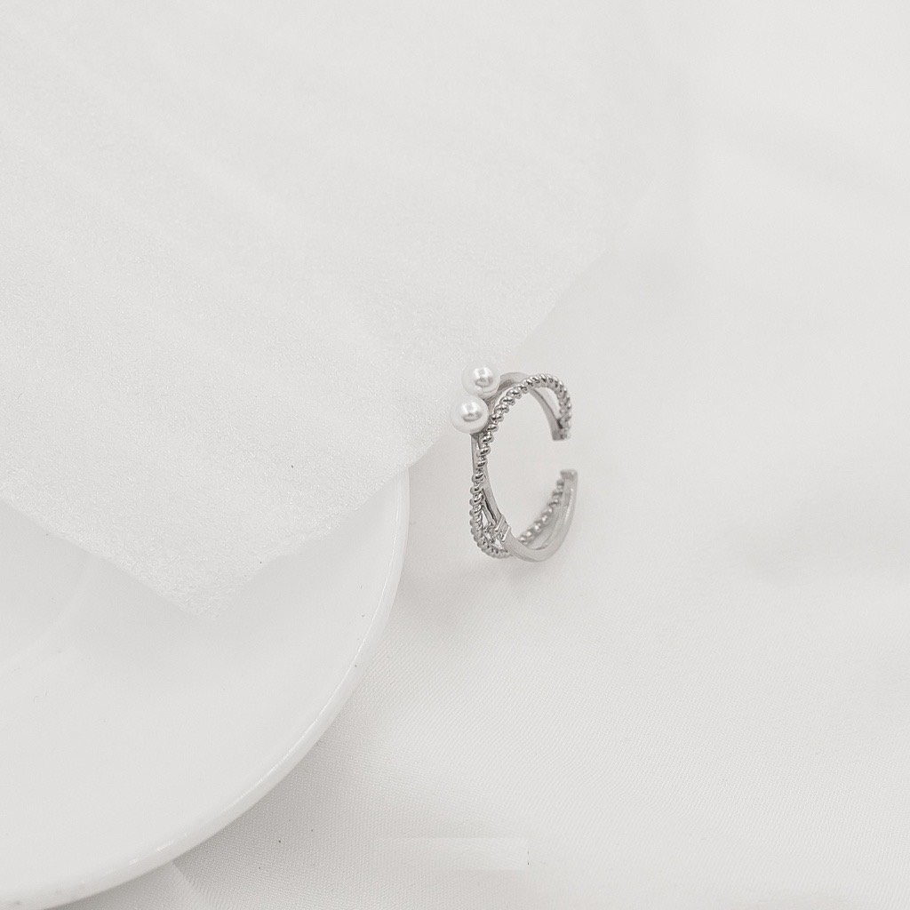Nhẫn nữ Pearl s232 - nhẫn nữ bạc ta - kiểu dáng gắn trai - phụ kiện thời trang