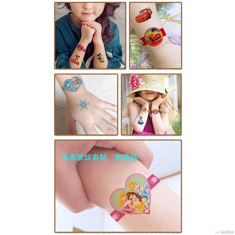 ▫️KIDBLUE▫️ Korean Kids Waterproof Temporary Fake Tattoos Children's Cute Cartoons Colorful Stickers