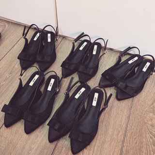 sandal nơ lụa công chúa đế cao - B3