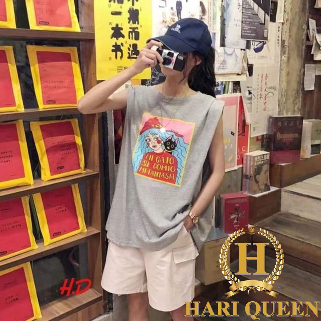 Áo tanktop cô gái tóc xanh HDA0719