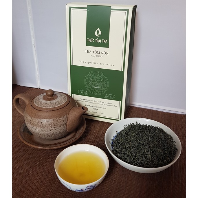 Trà tôm nõn hảo hạng Hộp 200 gram - trà bán hữu cơ Việt Nam