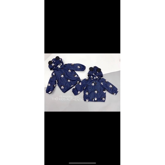 Áo khoác gió lót nỉ mickey HM AUTH đủ bill