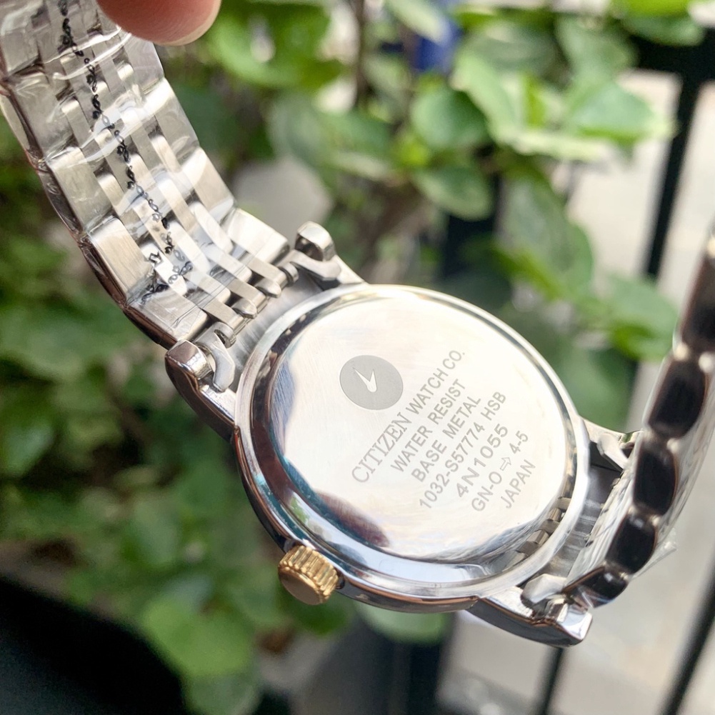 Đồng Hồ Nam citizen Sapphire CZ025 Mặt caro Cọc La Mã Máy Pin Nhật Chống xước Tuyệt Đối
