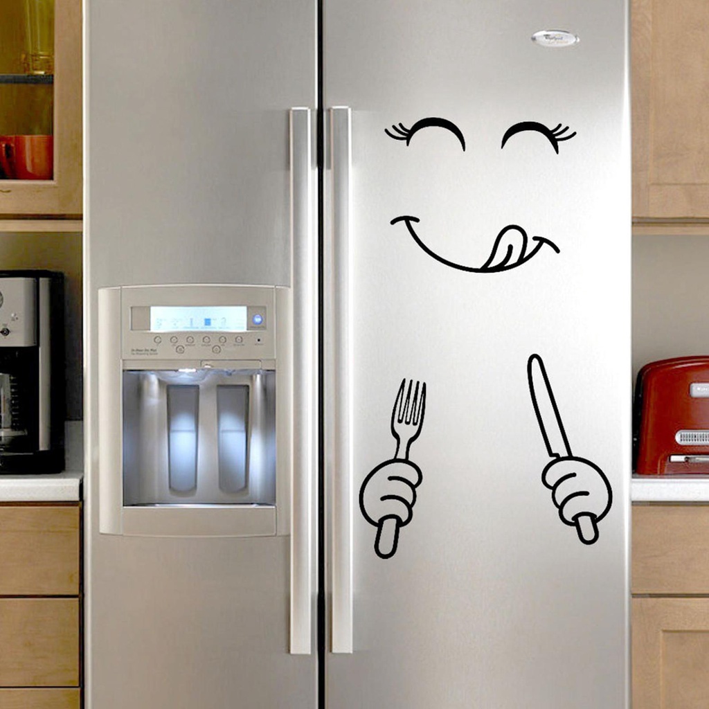 Sticker Dán Tủ Lạnh T7O2 Họa Tiết Hoạt Hình Sáng Tạo