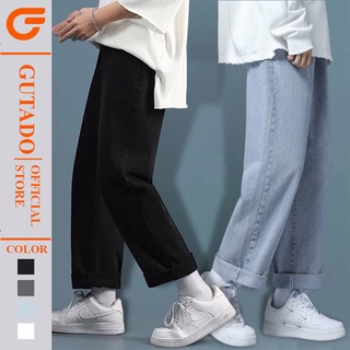 Quần Jeans Baggy ống suông Gutado Nam Chất liệu Co dãn Cao cấp 277 Trẻ trung cực hot