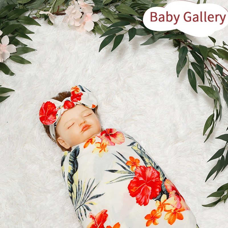 Bộ 3 Món Gồm Chăn + Nón + Băng Cài Đầu Dùng Khi Ngủ Cho Bé Sơ Sinh