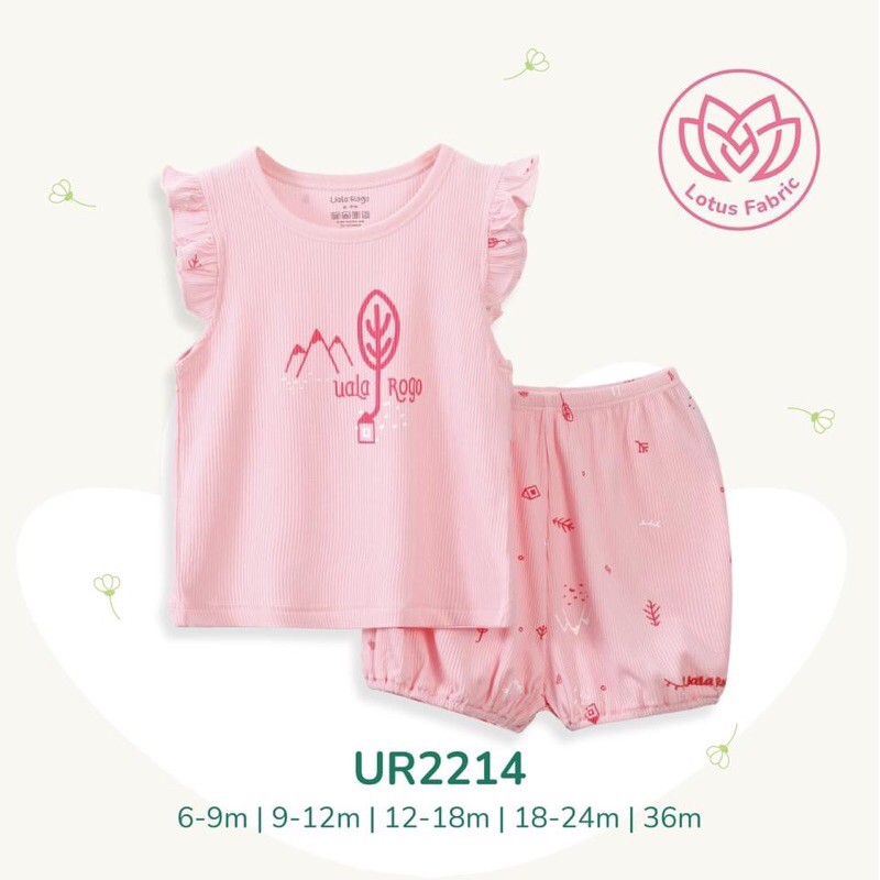 [Sale đồng giá] UR2214 Bộ ba lỗ Uala Rogo vải sợi sen (6-36M)