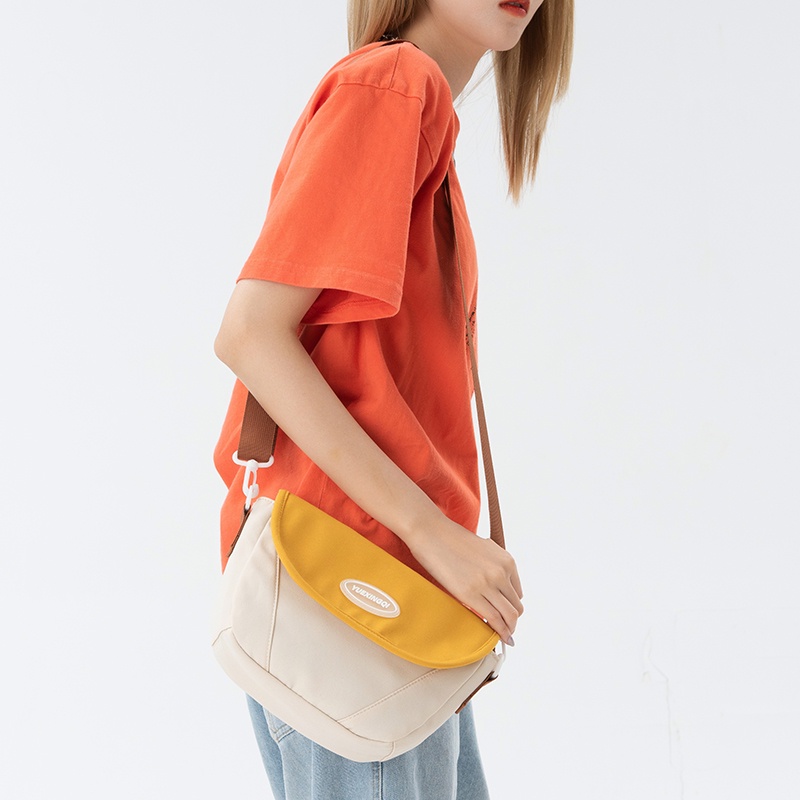 Túi Đeo Chéo Canvas Nylon Phong Cách Harajuku Dễ Thương Dễ Phối Đồ Cho Nữ