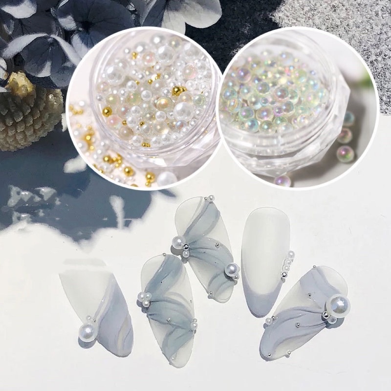Set hạt bi ngọc đính móng cao cấp