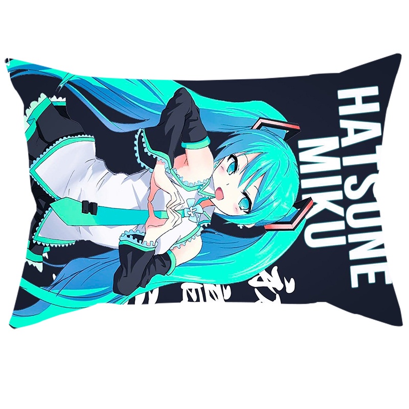 Vỏ Gối Hình Chữ Nhật In Hình Hatsune Miku Phong Cách Nhật Bản Trang Trí Nhà Cửa