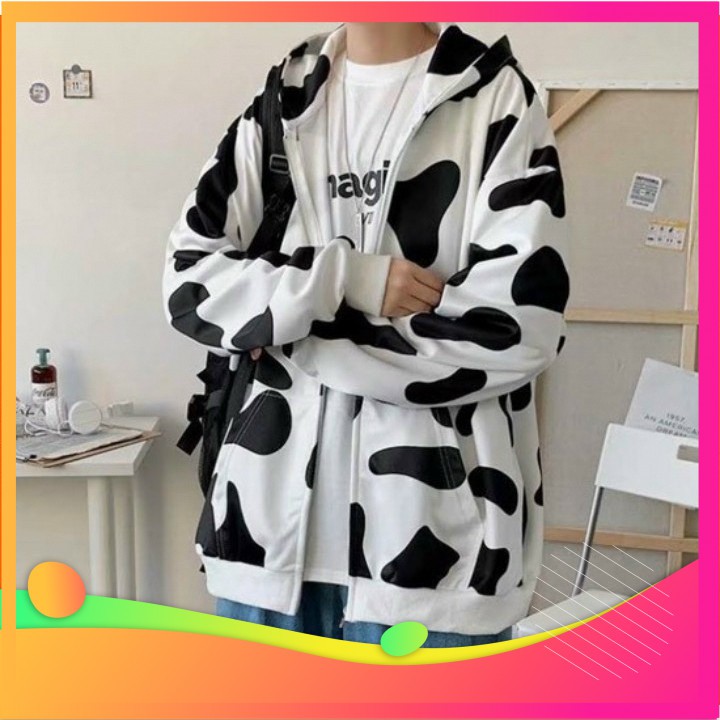 💖 MẪU HÓT 💖 Áo hoodie bò sữa unisex form rộng họa tiết bò sữa cực đẹp thời trang năng động, Áo Bò Sữa Có Mũ