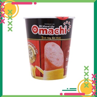 MÌ KHOAI TÂY OMACHI TÔM CHUA CAY CÓ CÂY THỊT THẬT THÙNG 24 LY X 112G