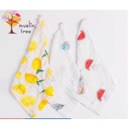 Sét 3 khăn sữa sợi tre Muslin tree