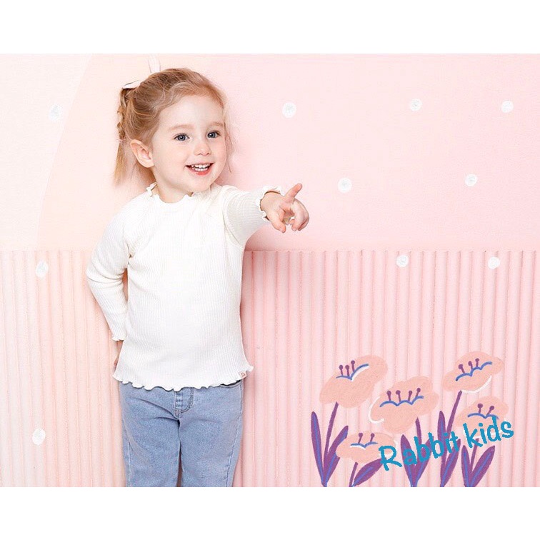 Áo Dài Tay Thun Tăm Cho Bé Gái💝FREESHIP💝Rabbit Kids-Áo Thu Đông Trẻ Em 10-22kg Hàng Thiết Kế Thời Trang Dễ Thương