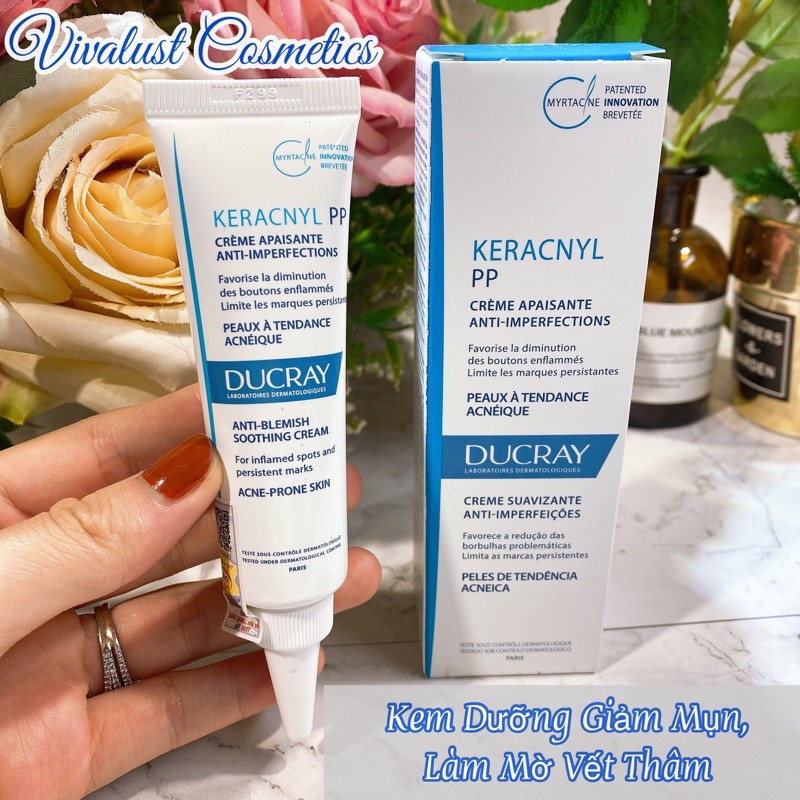 [Chính Hãng] Kem Dưỡng DUCRAY Keracnyl PP Anti-Blemish Soothing Cream (30ml) - Giảm Mụn, Kiềm Dầu