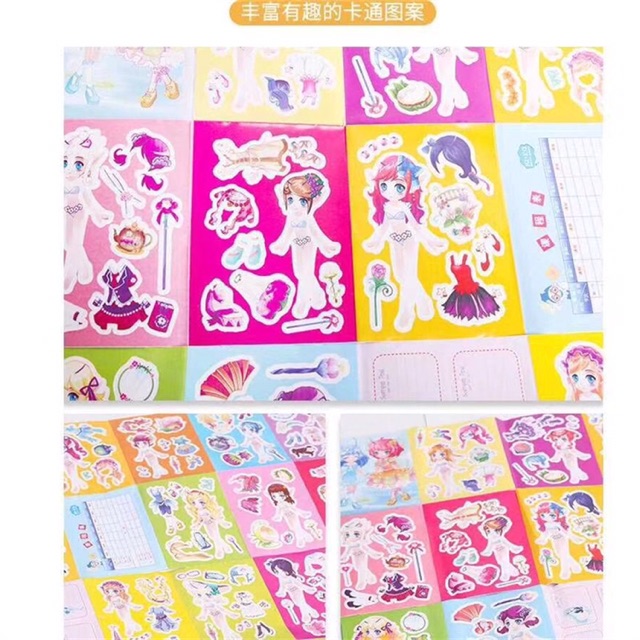 Sỉ 10 quyển dán sticker siêu xinh 58k