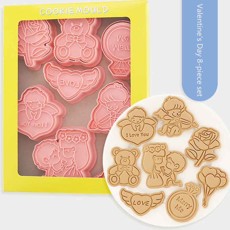 8 khuôn cắt bánh quy bằng nhựa dễ thương