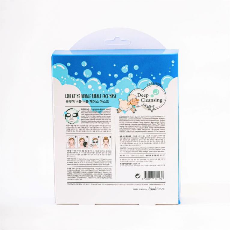 Mặt Nạ Sủi Bọt Thải Độc Trắng Da LOOKATME Bubble Bubble Face Mask 25ml