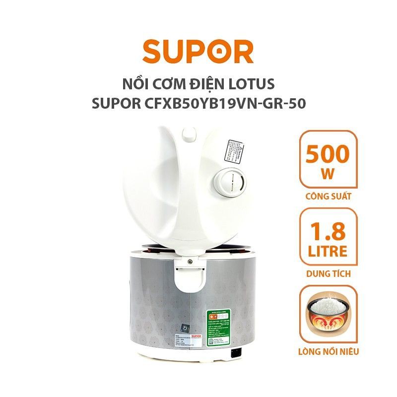 Nồi cơm điện 1.8 lít Supor CFXB50YB19 | 500W