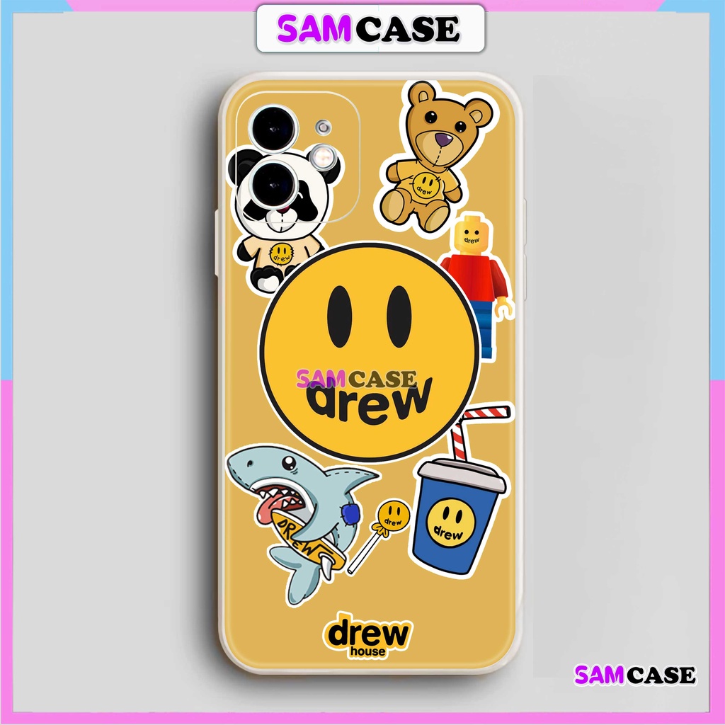 Ốp lưng iPhone 6/6s/7/8/X/XS/11/12/13/14 Pro Plus Max viền vuông chống sốc bảo vệ camera silicon mềm hình Drew29-1