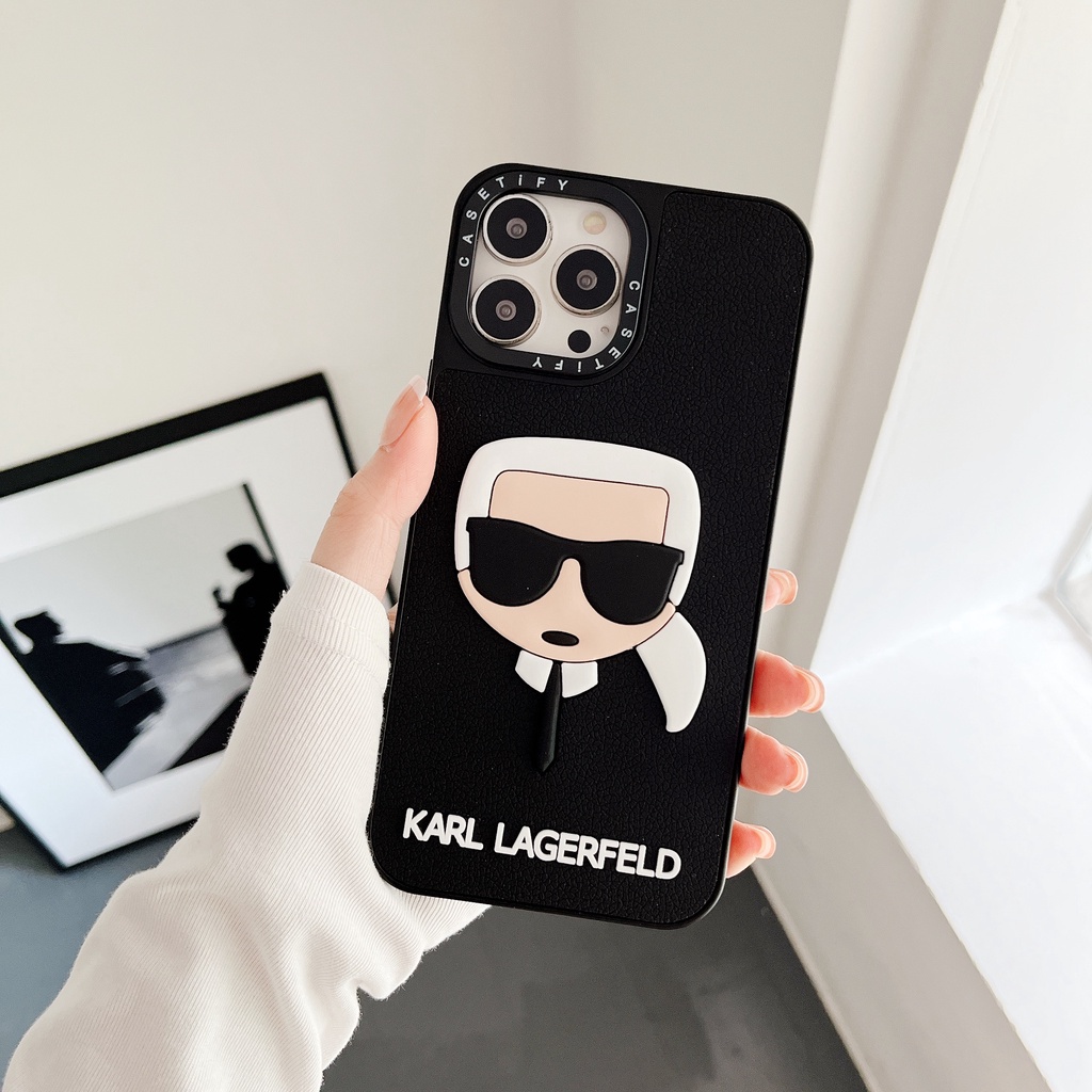 Karl Ốp Điện Thoại Silicon Họa Tiết 3d Bảo Vệ Cho iphone 15 14 13 12 11 pro max x xs xr plus