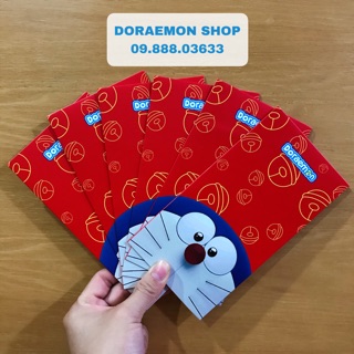 Bộ 10 Bao Lì Xì (Hình Mặt Mon) Doremon Doraemon