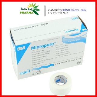 Micropore 3M chính hãng băng dính thẩm mỹ, ép mũi, mi, sẹo, cố định kim truyền...