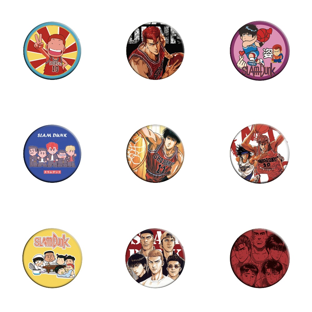 Huy hiệu cài áo IN HÌNH SLAM DUNK anime chibi dễ thương tiện lợi
