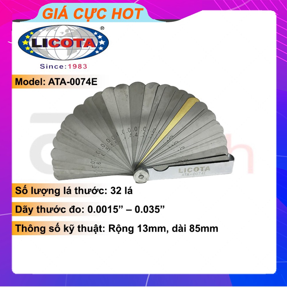 Bộ Thước Lá Đo Khe Hở 32 Lá LICOTA - ATA-0074E