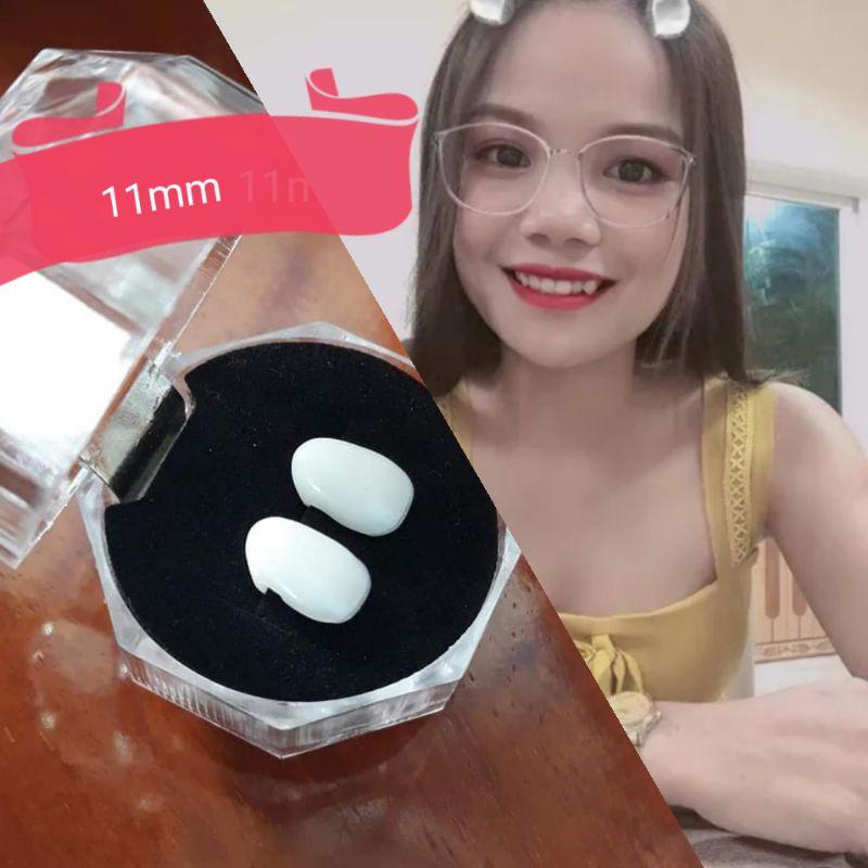 Răng Khểnh size 11mm 13mm siêu CUTE có kèm theo keo bột và dụng cụ đính tại nhà
