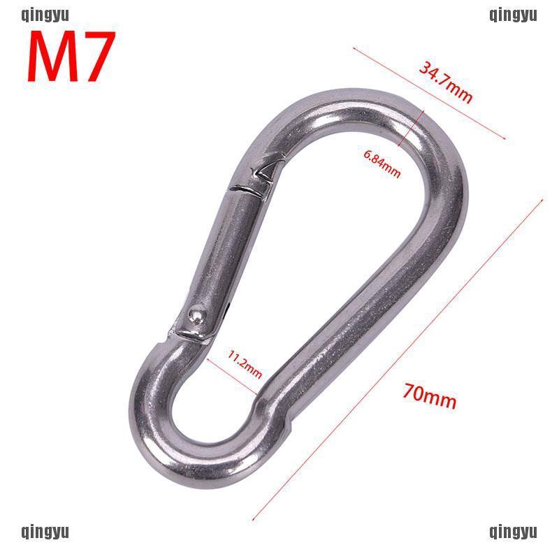 ❤ Tôi ♣ Móc Khóa Carabiner Bằng Thép Không Gỉ 304