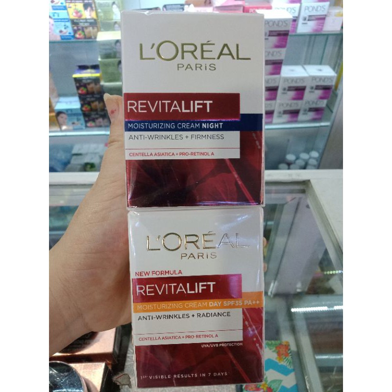 Combo hai hộp kem Loreal ngày và đêm giảm nếp nhăn giữ da săn chắc 20ml