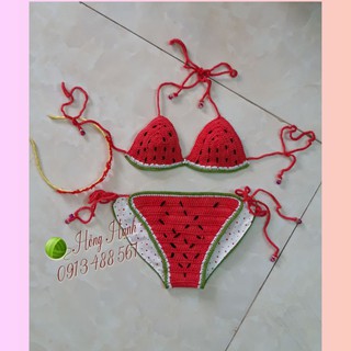 Bikini len móc cho bé gái