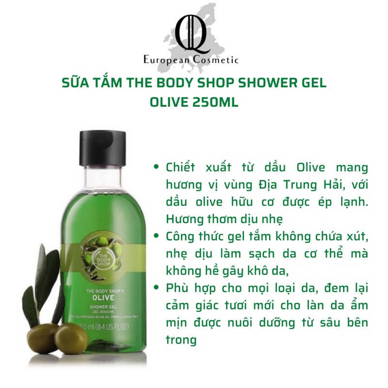 Sữa tắm dưỡng ẩm Olive Shower Gel 250ml THE BODY SHOP