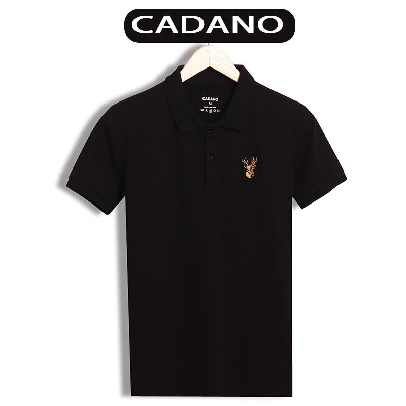Áo thun polo nam CADANO, áo phông có cổ thêu, chất liệu cotton cá sấu CAD001 💯