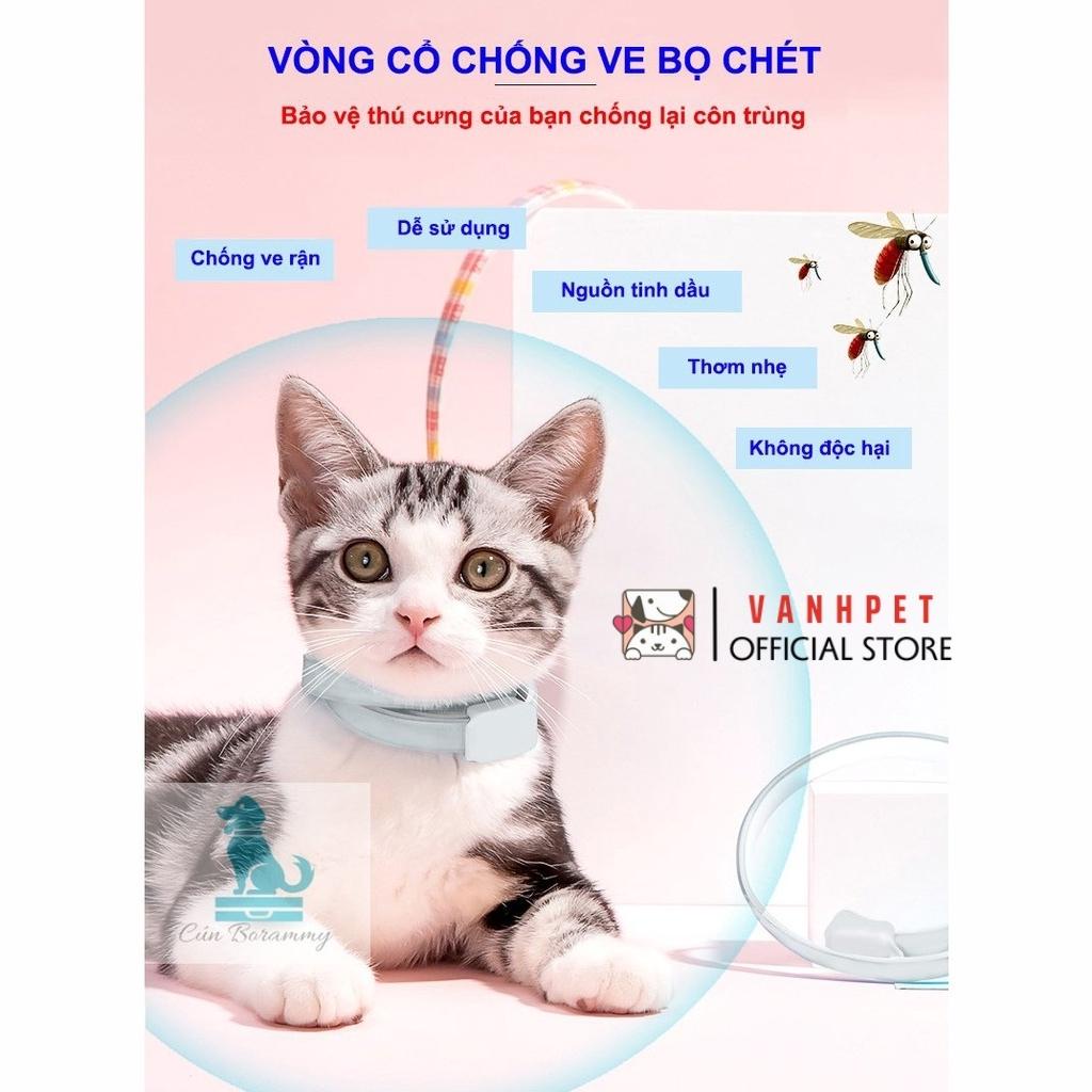 Vòng cổ chống ve rận bọ chét chó mèo - Vòng chống bọ chấy trên da lông cún, mèo - không thấm nước - vanhpet